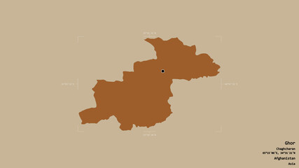 Ghor - Afghanistan. Bounding box. Pattern