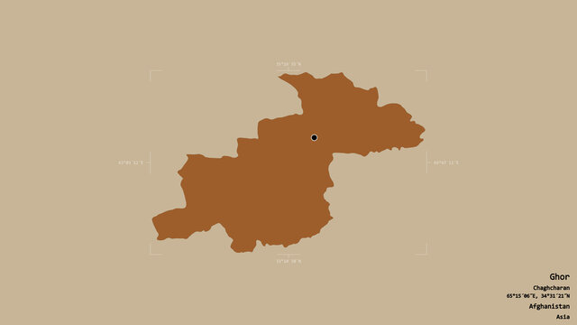 Ghor - Afghanistan. Bounding box. Pattern