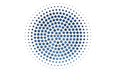 Light BLUE vector pattern with christmas stars.