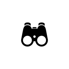 Optical Binoculars, Field Zoom Glasses. Flat Vector Icon illustration. Simple black symbol on white background. Optical Binoculars Field Zoom Glasses sign design template for web and mobile UI element