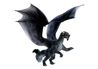 Fototapeta premium 3D Rendering Fairy Tale Dragon on White