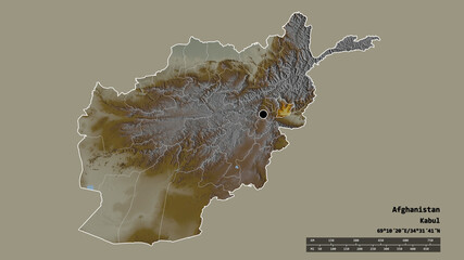 Location of Laghman, province of Afghanistan,. Relief