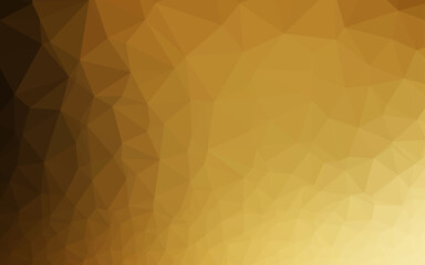 Dark Yellow, Orange vector shining triangular pattern.