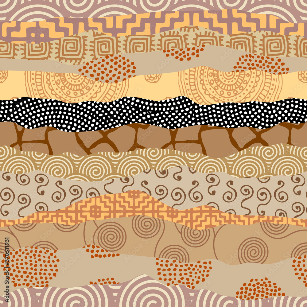 Poster Patchwork textile pattern. Seamless quilting design background.