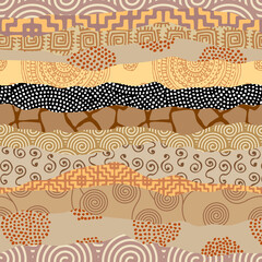 Patchwork textile pattern. Seamless quilting design background. © kastanka