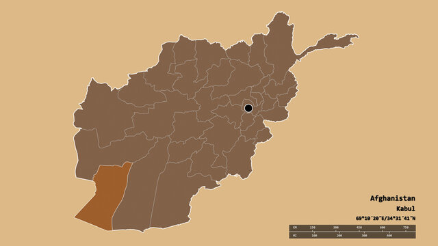Location of Nimruz, province of Afghanistan,. Pattern