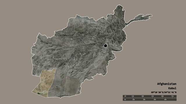 Location of Nimruz, province of Afghanistan,. Satellite