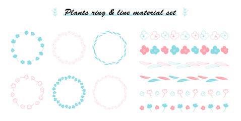 植物の素材セット（リング・ライン）
