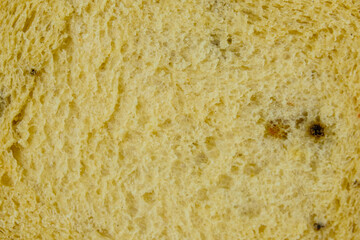 Texture of the fresh white bread with spices. Food background