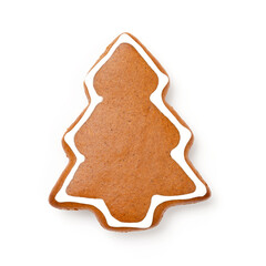 Lebkuchenbaum mit Zuckerguss Dekoration für Weihnachten