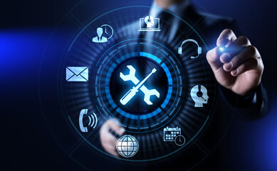 Technical support customer service guarantee quality assurance concept.