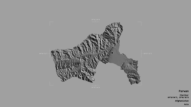 Parwan - Afghanistan. Bounding box. Bilevel