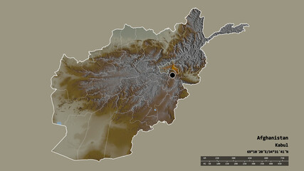 Location of Parwan, province of Afghanistan,. Relief © Yarr65