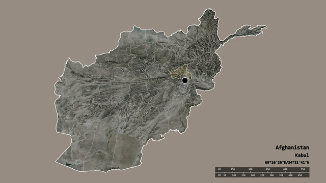 Location of Parwan, province of Afghanistan,. Satellite