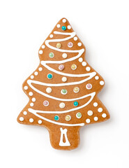 Lebkuchenbaum mit Zuckerguss Dekoration für Weihnachten