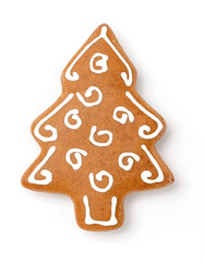 Lebkuchenbaum mit Zuckerguss Dekoration für Weihnachten