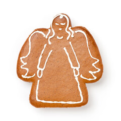 Lebkuchenengel mit Zuckerguss Dekoration für Weihnachten