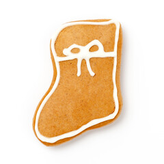 Lebkuchen Stiefel mit Zuckerguss Dekoration für Weihnachten