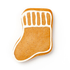 Lebkuchen Stiefel mit Zuckerguss Dekoration für Weihnachten