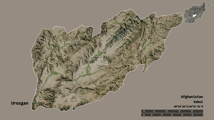 Urozgan, province of Afghanistan, zoomed. Satellite © Yarr65