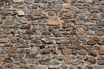 Architecture textures, detailed wall masonry schist and granite mix