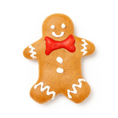 Lebkuchenmann mit Zuckerguss Dekoration für Weihnachten