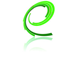 Swirly dots logo design. Vector illustration.