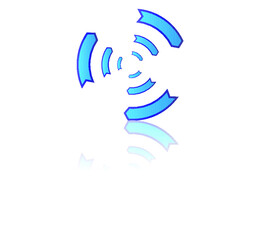 Circle arrows logo design. Vector illustration.