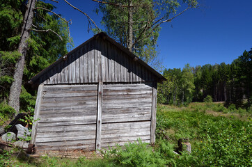 Abandoned wooden building in Norway
