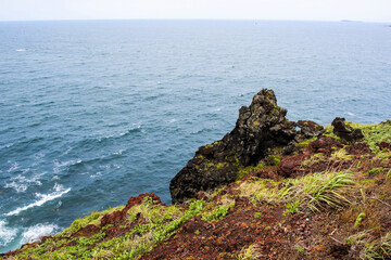 The beautiful seascape hill and rock.