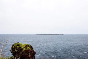 Fototapeta premium The beautiful seascape hill and rock.