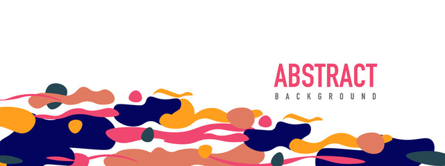Trendy liquid style shapes abstract design, dynamic vector background for placards, brochures, posters, web landing pages, covers or banners