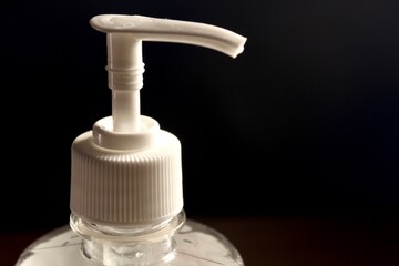 Fototapeta na wymiar soap dispenser pump hand sanitizer bottle