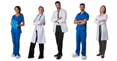 Full length portraits of doctors