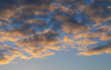 夕暮れ　空　雲　素材