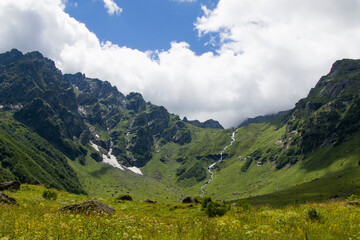 Mountains landscape and view in Svaneti, Georgia
