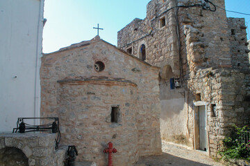 Mesta Village street view in Chios Island
