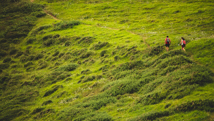 Subiendo la verde ladera 