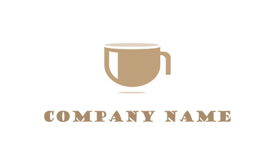 Brown Cup Vector Logo