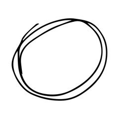 Hand drawn scribble circle