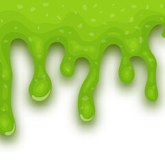 Green dripping liquid slime