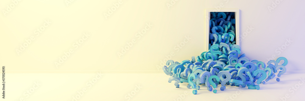 Canvas Prints infinite question marks, original three dimensional illustration, 3d rendering
