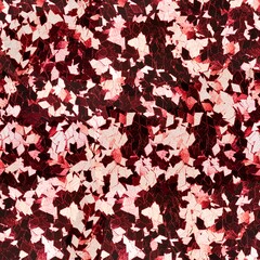 Bright red glitter in rhombus form, sparkle confetti texture. Christmas abstract background. Ideal seamless pattern.