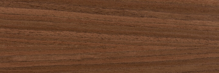 Natural stylish dark nut veneer background as part of your interior. Natural wood texture, pattern of a long veneer.