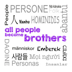 All people become brothers - transparent