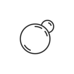 Bubbles line icon. linear style sign for mobile concept and web design. Soap bubbles outline vector icon. Symbol, logo illustration. Vector graphics