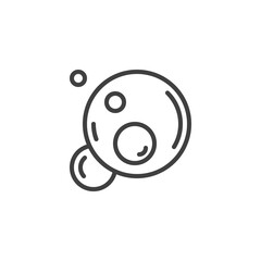 Round bubbles line icon. linear style sign for mobile concept and web design. Sphere bubbles outline vector icon. Symbol, logo illustration. Vector graphics