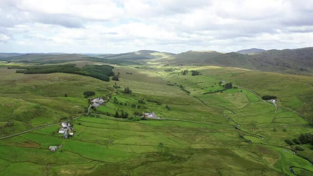 Aerial view of the hills by Glenties in Donegal - Ireland.
