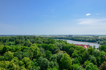 view of the lake in the summer