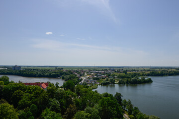 view of the lake in the summer
